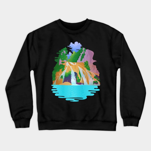 Turner Falls - Evening Edition Crewneck Sweatshirt by UncoveringOklahoma